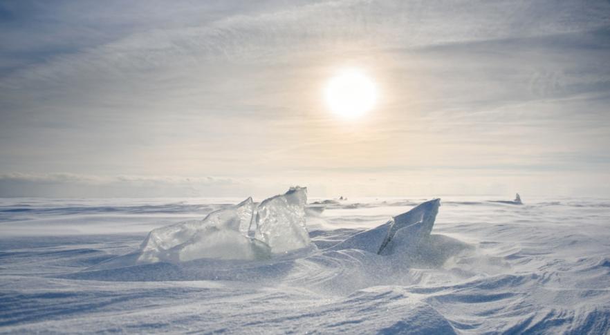 Minimo hielo en la Antartida